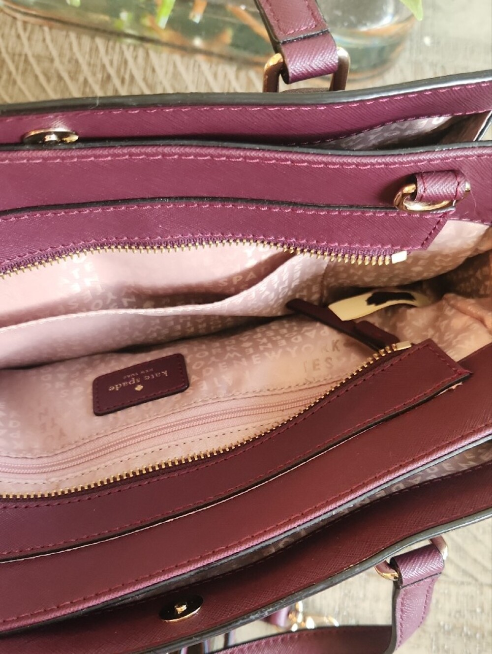 kate spade Saffiano Leather Satchel With Strap. Gorgeous Fall & Winter Bag! - Picture 6 of 8